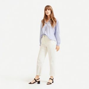 Everlane The Corduroy Straight Leg Crop in Bone 10